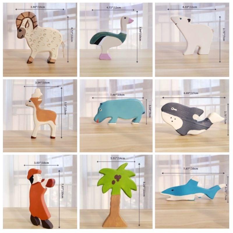 Wooden Handcrafted Large Animals Toys