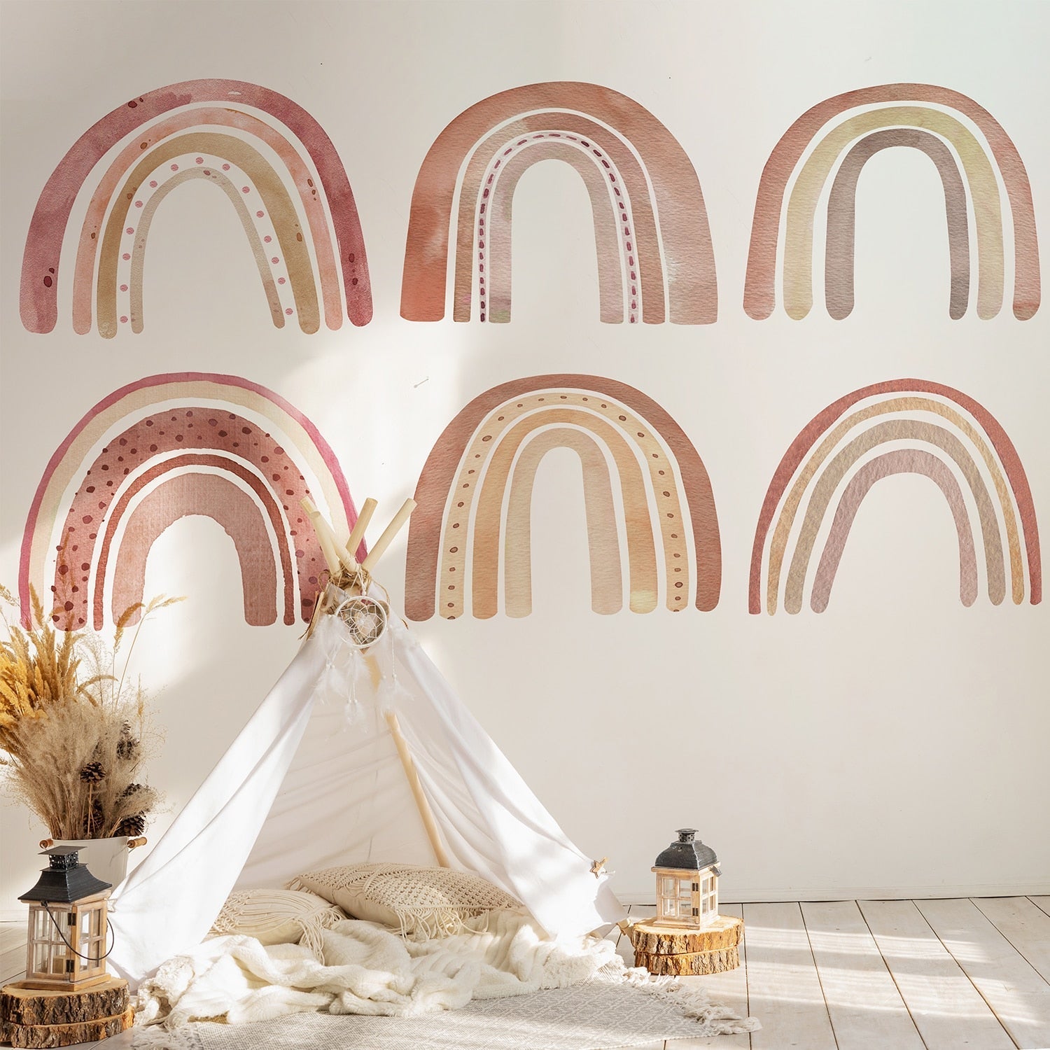 Rainbow Nursery Decor Wall Stickers