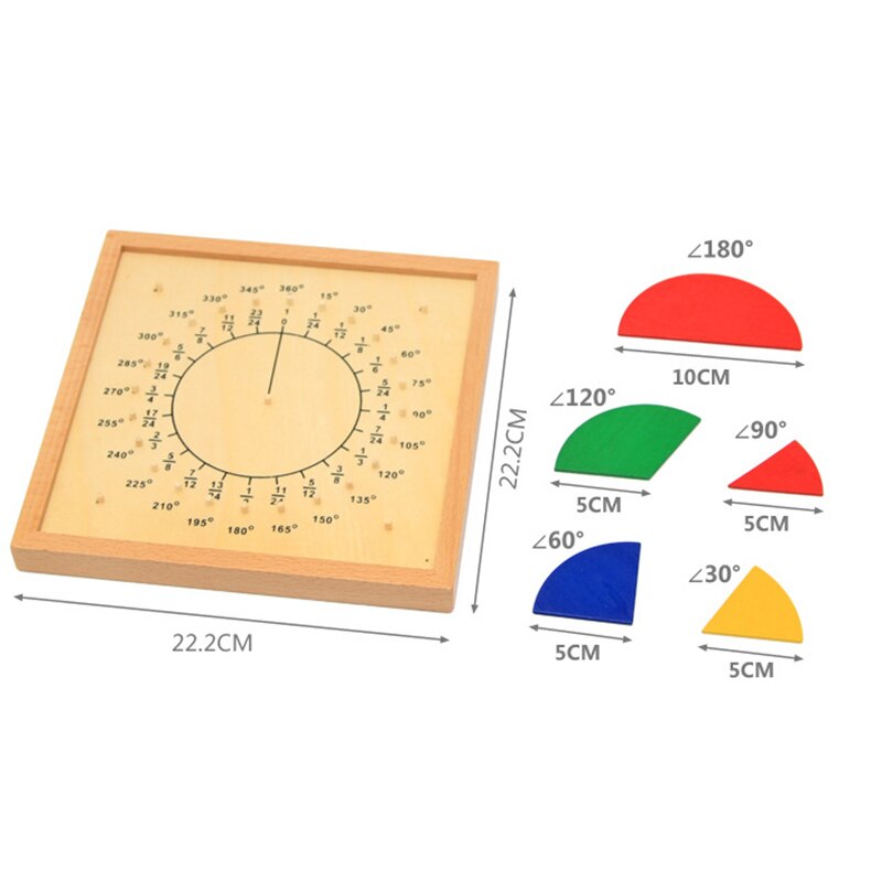 Montessori Materials Math Wood Fraction Board