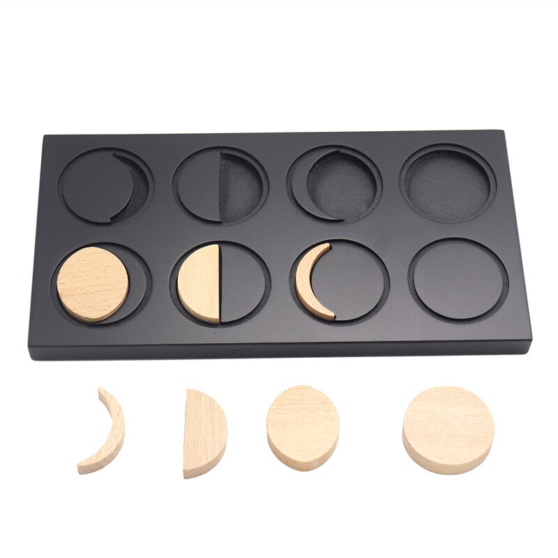 8 Moon Phases Wooden Puzzle