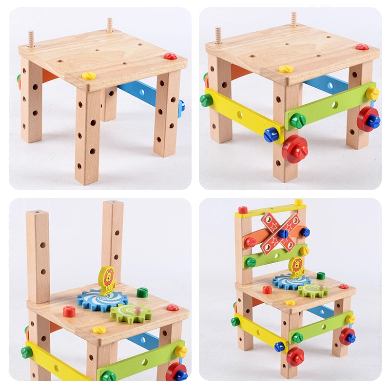 Montessori Wooden Toolbox Pretend Play Set