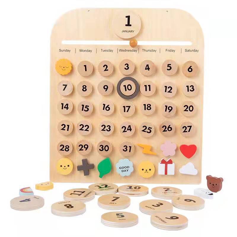 Wooden Calendar Early Educational Toy