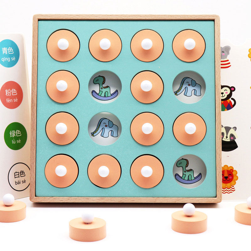 Montessori Memory Match Wood Game