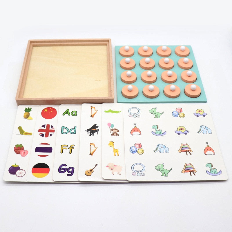 Montessori Memory Match Wood Game