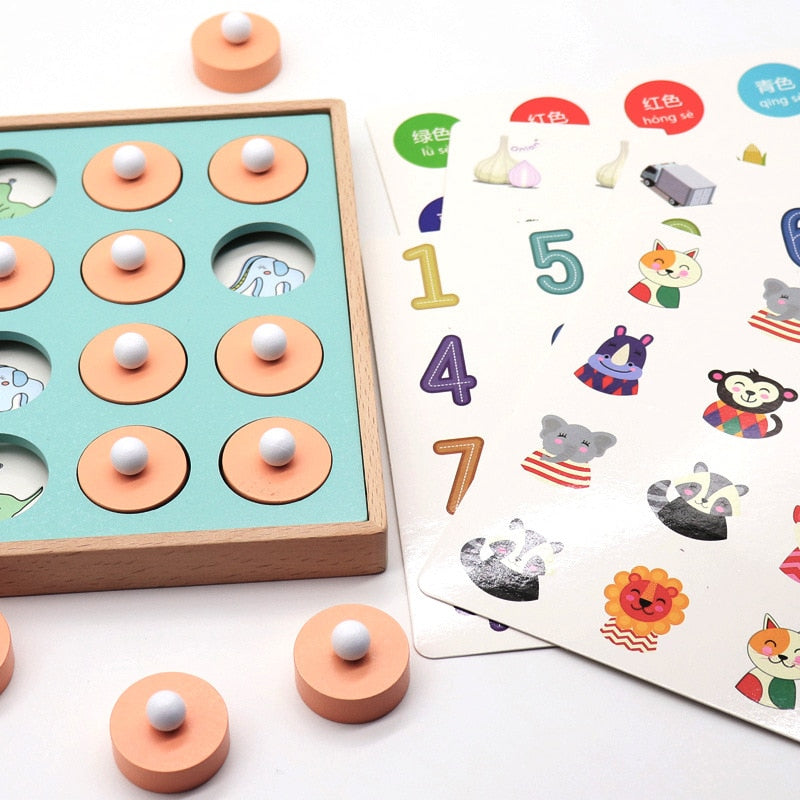 Montessori Memory Match Wood Game