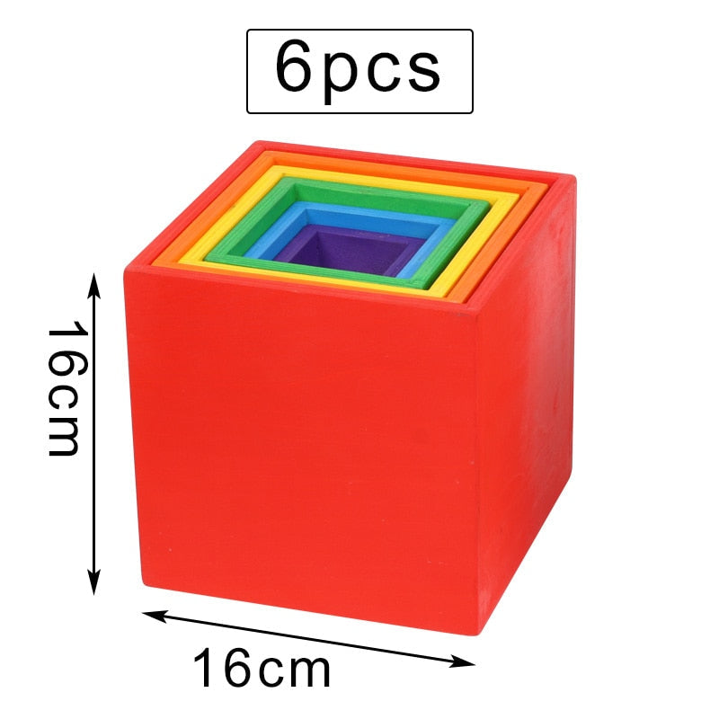 Large Rainbow Puzzles and Stackers with Storage Box