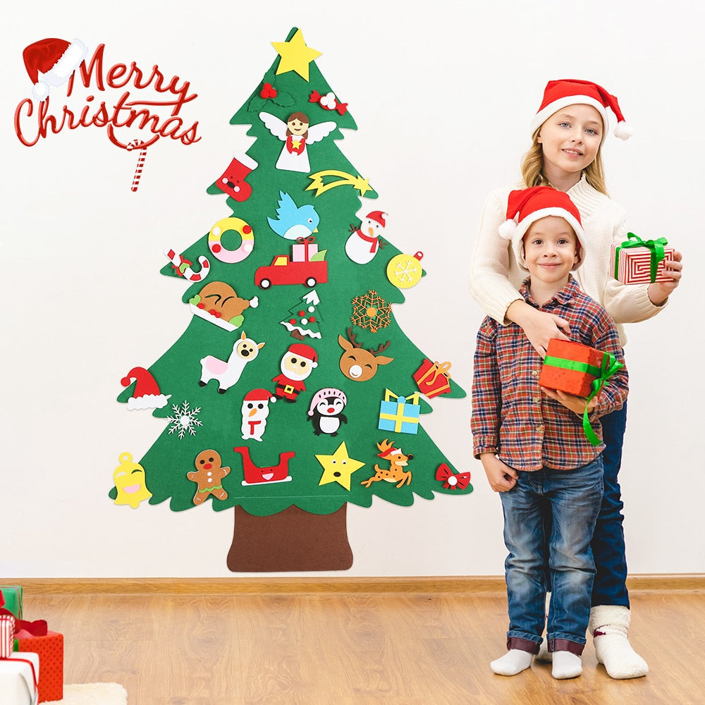 Montessori Felt Christmas Tree with 32 Pieces