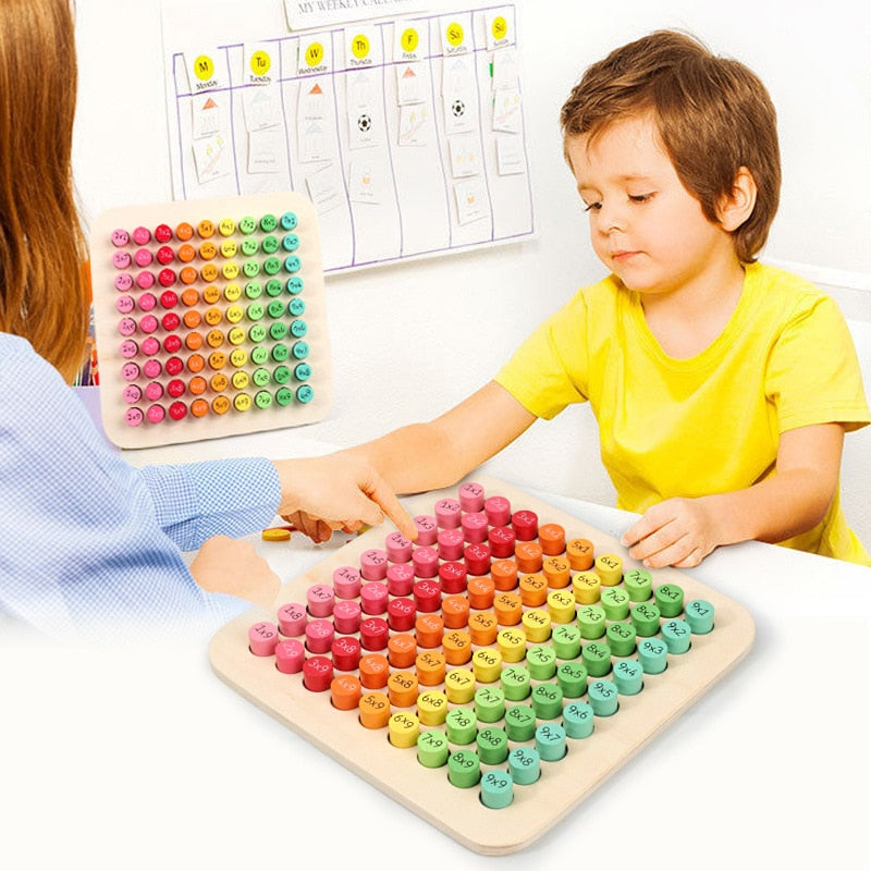 Montessori Mathematics 9x9 Multiplication Wood Table Toy