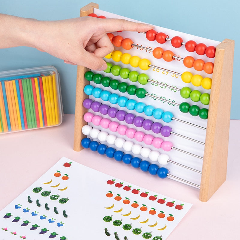 Montessori Children Abacus – Learning Stand Wooden Toy