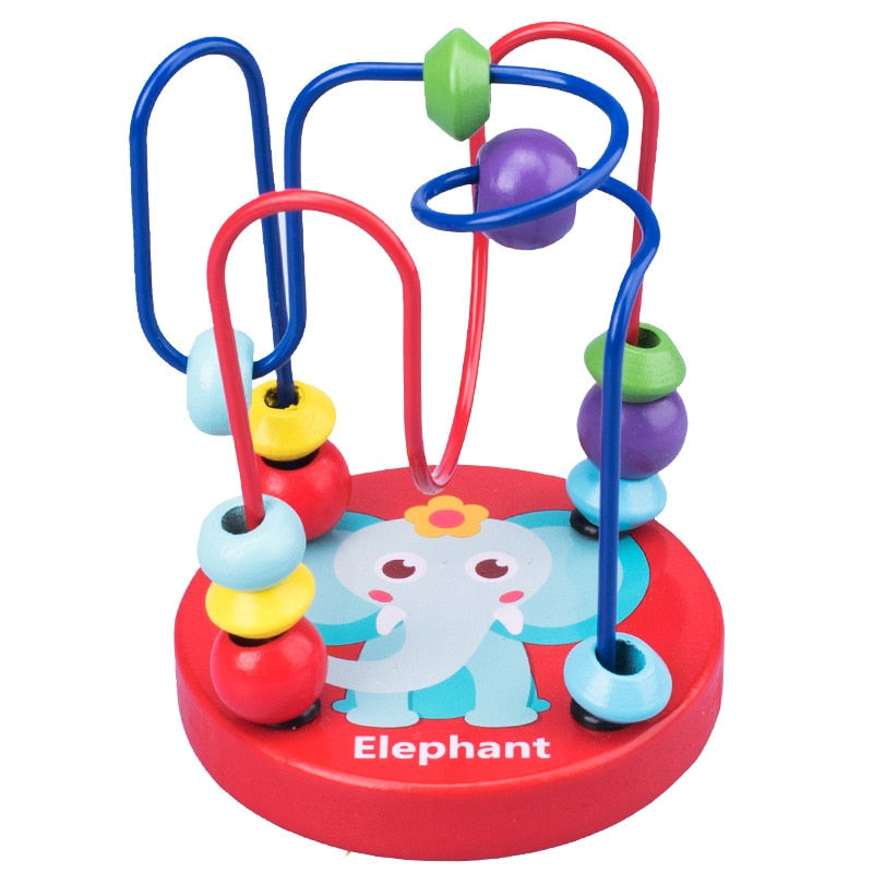 Montessori Wooden Lacing Toy DIY Wooden Beads for Children