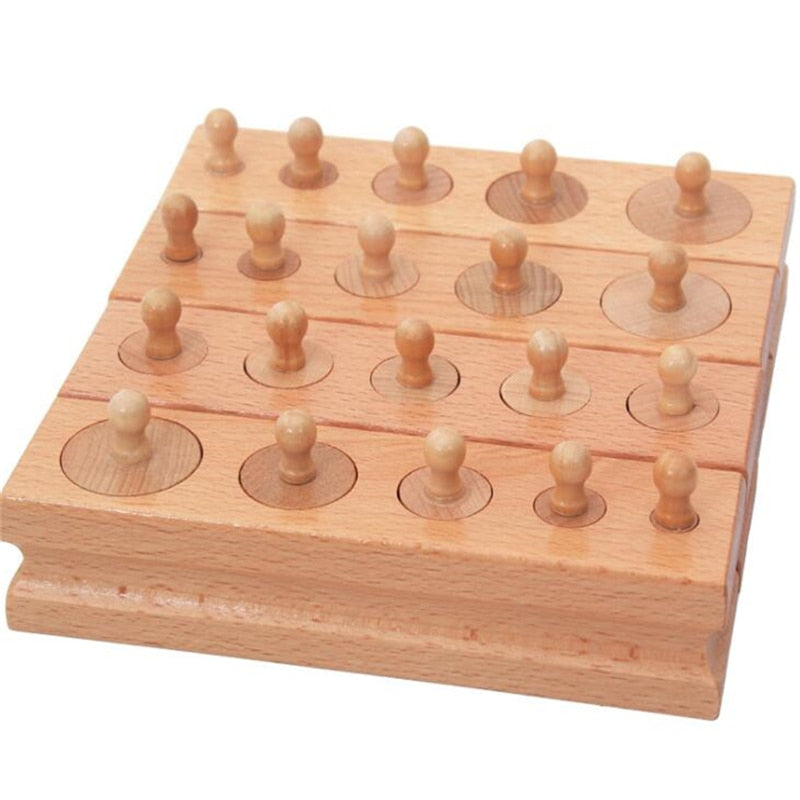 Mini Knobbed Montessori Cylinders