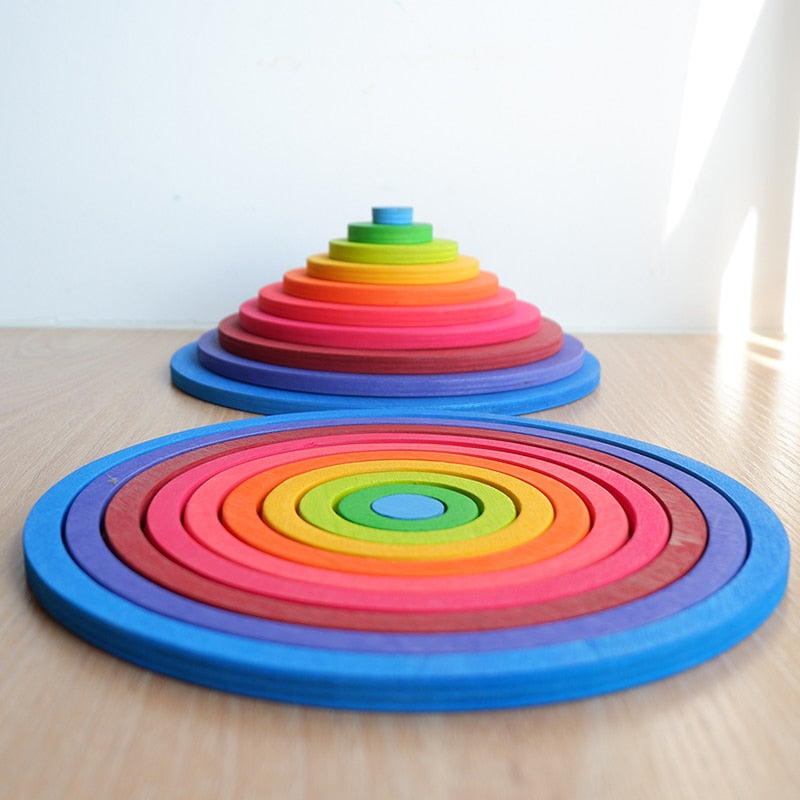 Large Rainbow Puzzles and Stackers with Storage Box