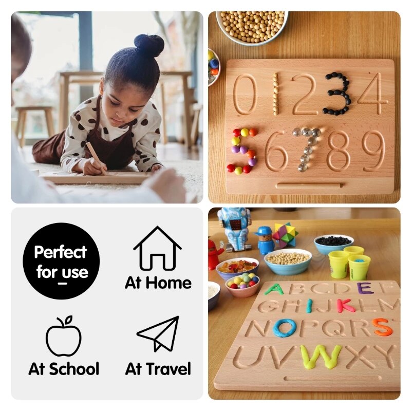 Montessori Letters and Numbers Tracing Boards