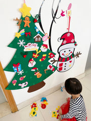 Montessori Felt Christmas Tree with 32 Pieces