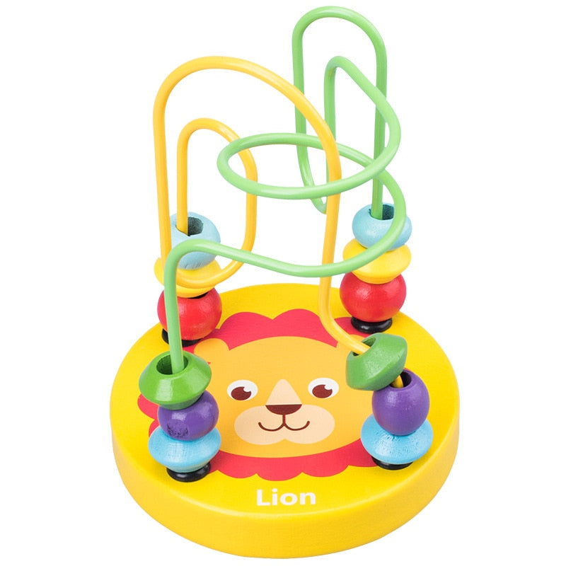 Montessori Wooden Lacing Toy DIY Wooden Beads for Children
