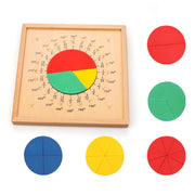 Montessori Materials Math Wood Fraction Board