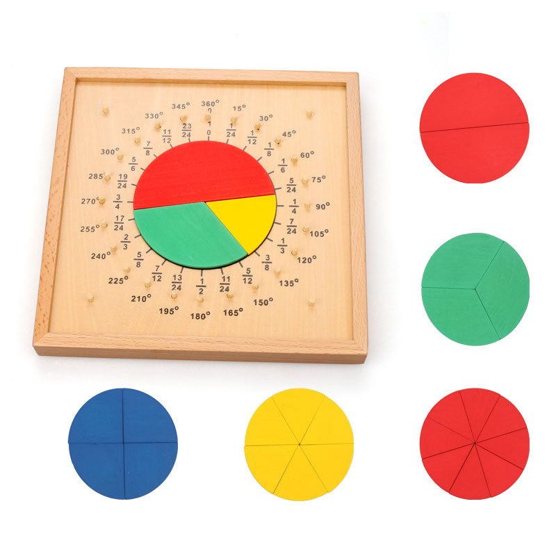Montessori Materials Math Wood Fraction Board