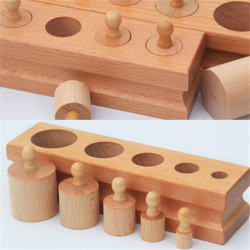 Mini Knobbed Montessori Cylinders