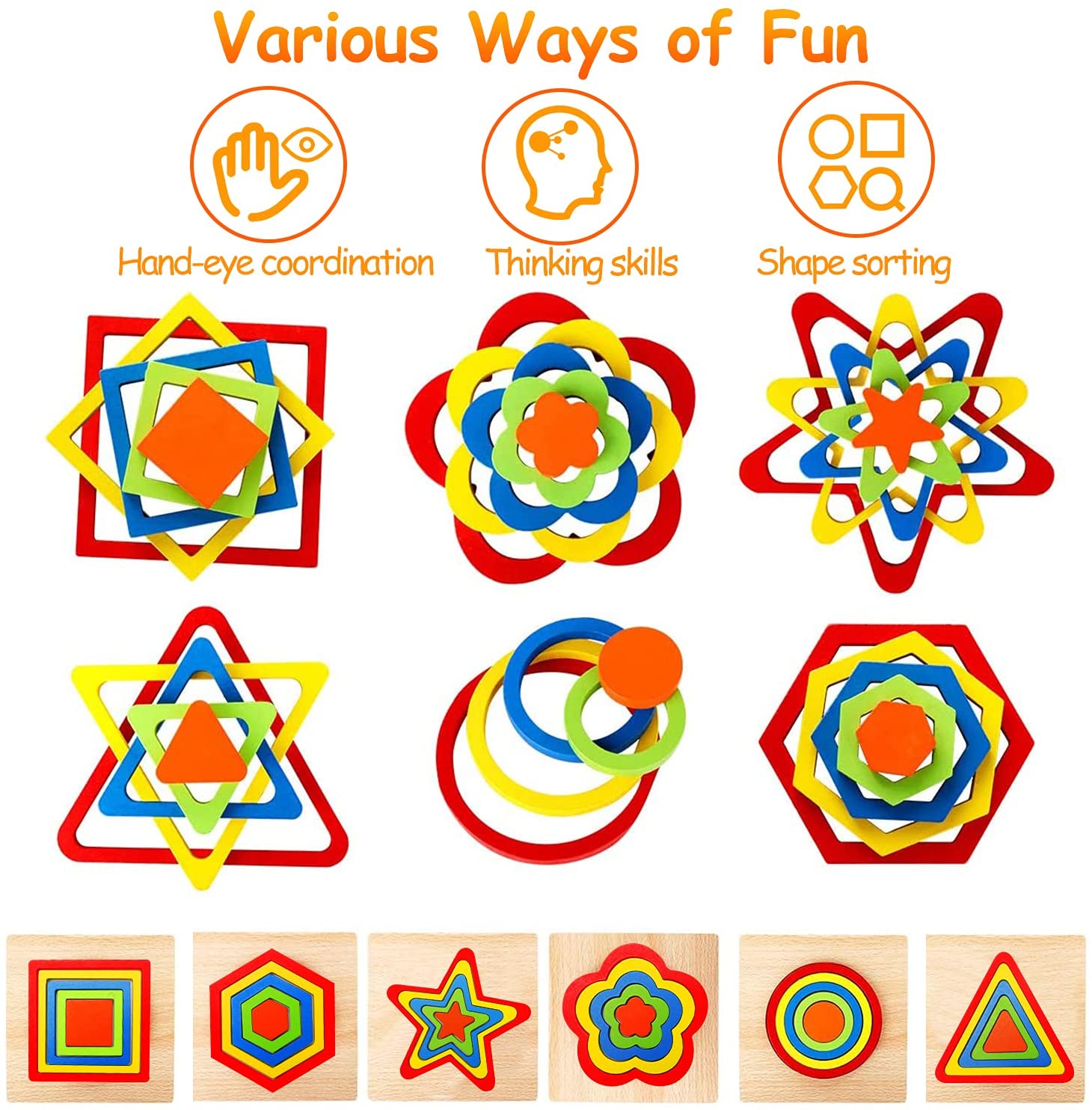 Toddler Montessori Shape Sorting Puzzle