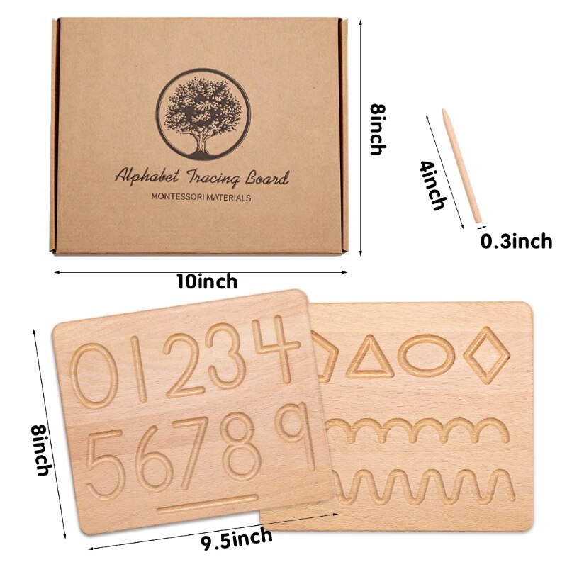 Montessori Letters and Numbers Tracing Boards