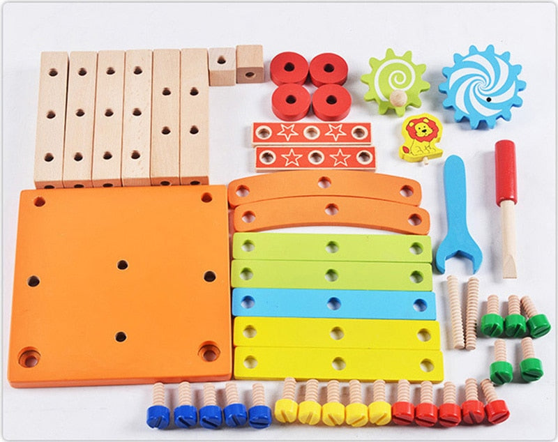 Montessori Wooden Toolbox Pretend Play Set