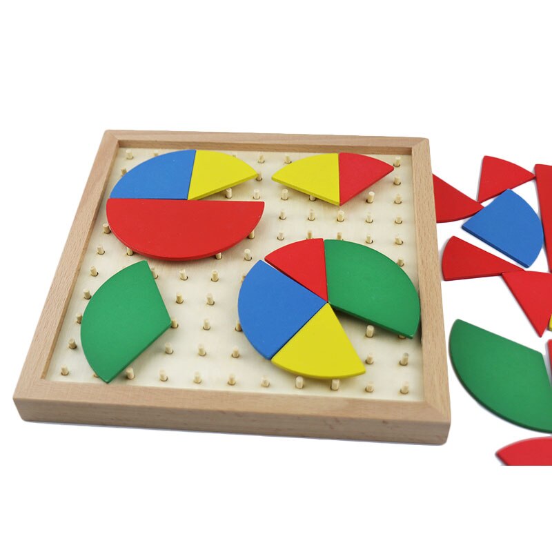 Montessori Materials Math Wood Fraction Board
