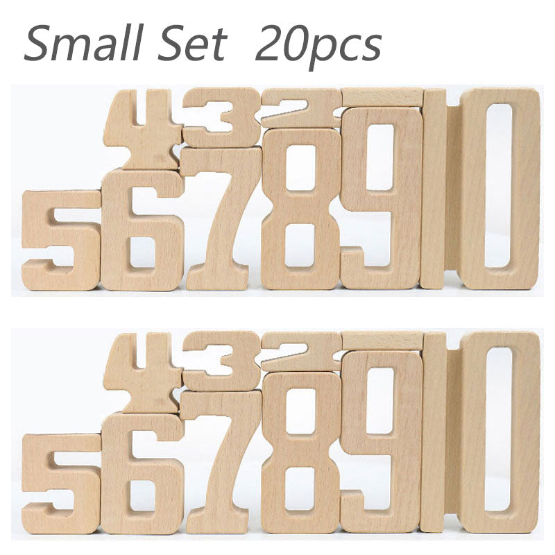 Number Building Blocks - Wooden Math Digital Toys