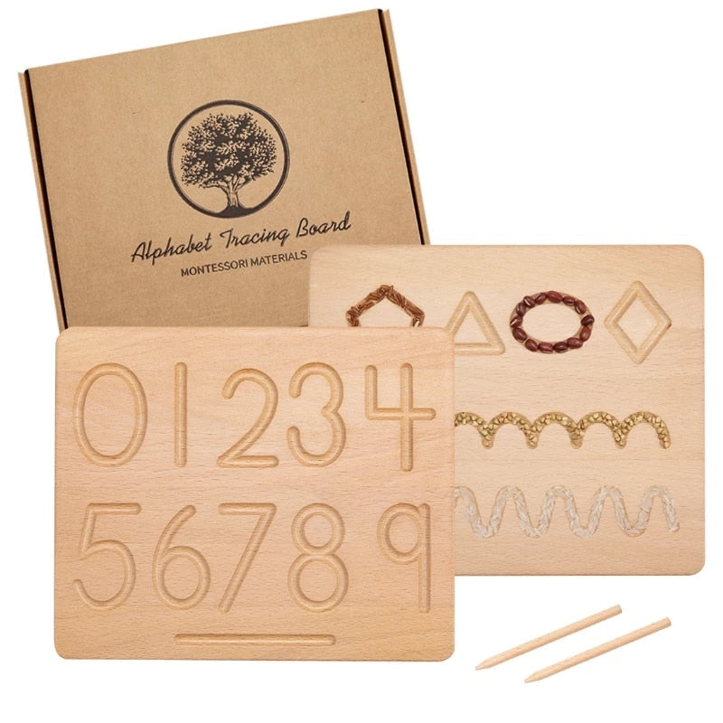 Montessori Letters and Numbers Tracing Boards