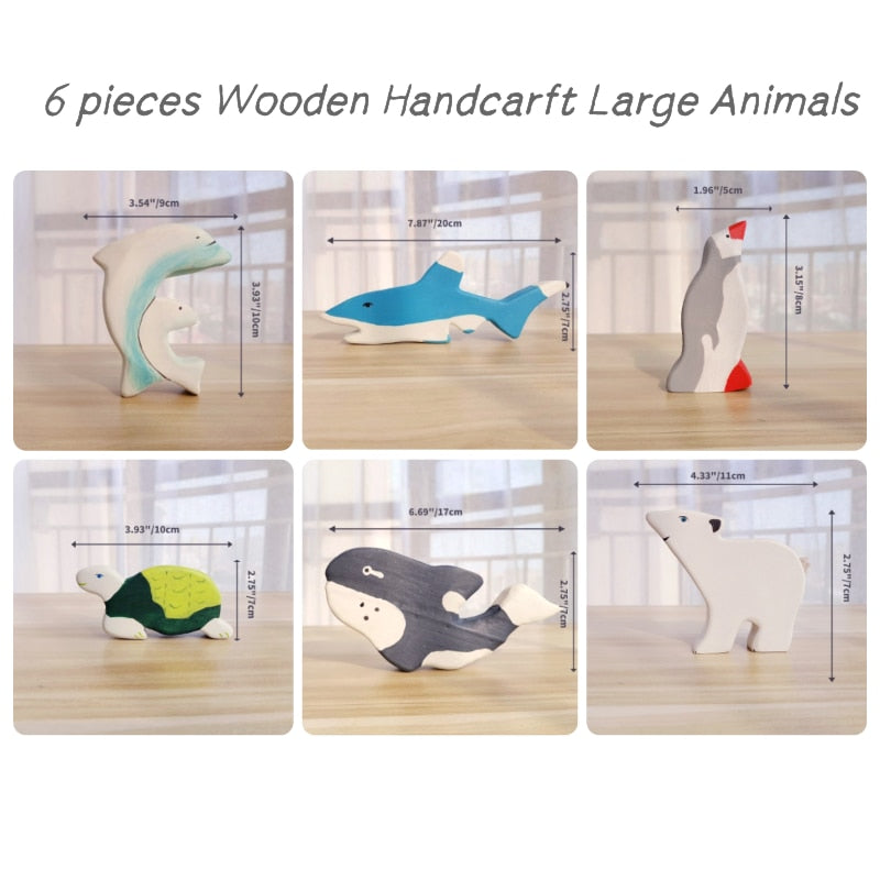 Wooden Handcrafted Large Animals Toys