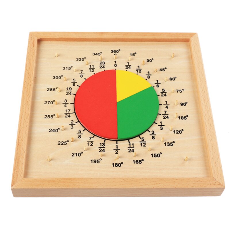 Montessori Materials Math Wood Fraction Board