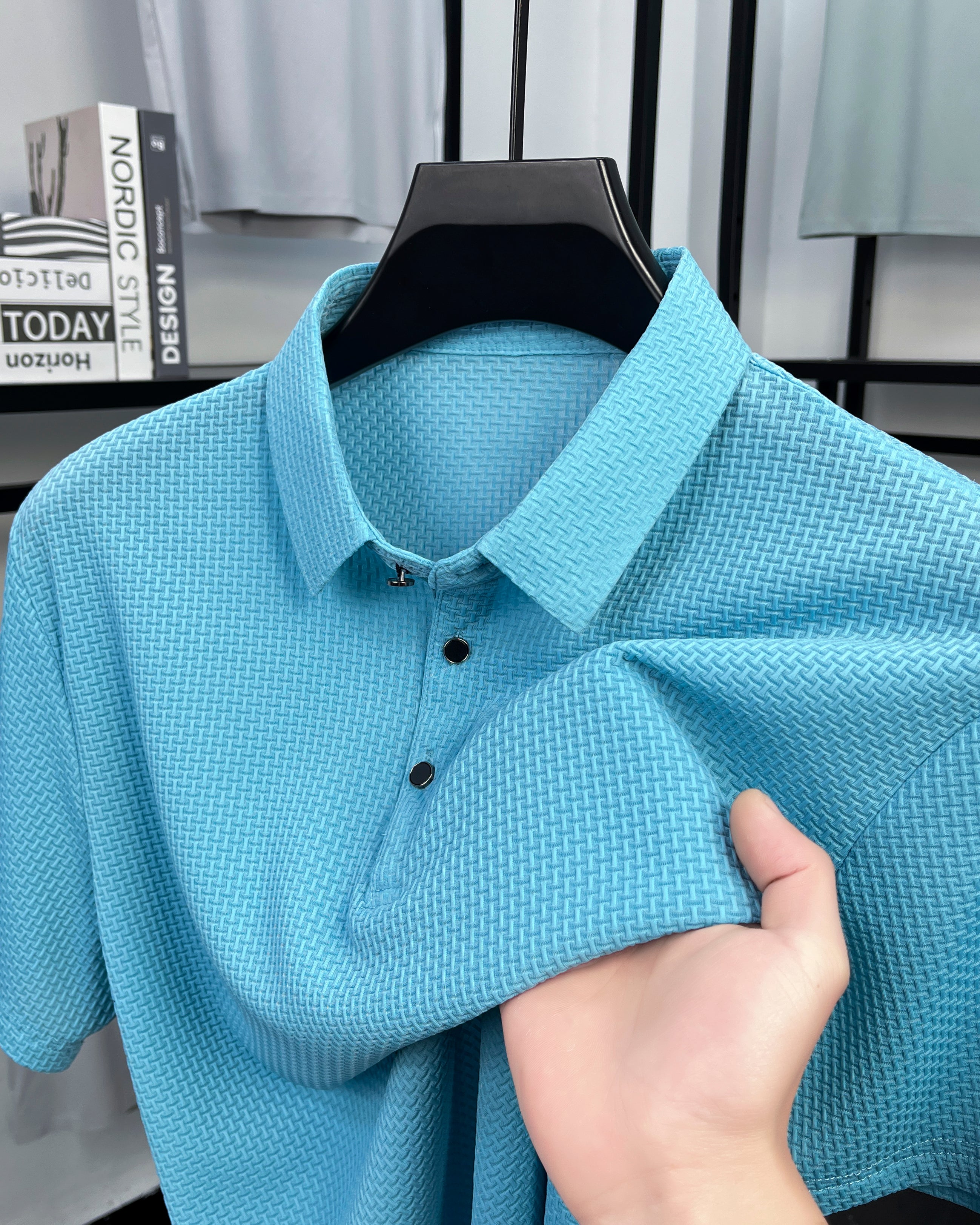 Soffice Minimale Men's Polo Shirt – Slim Fit Short Sleeve