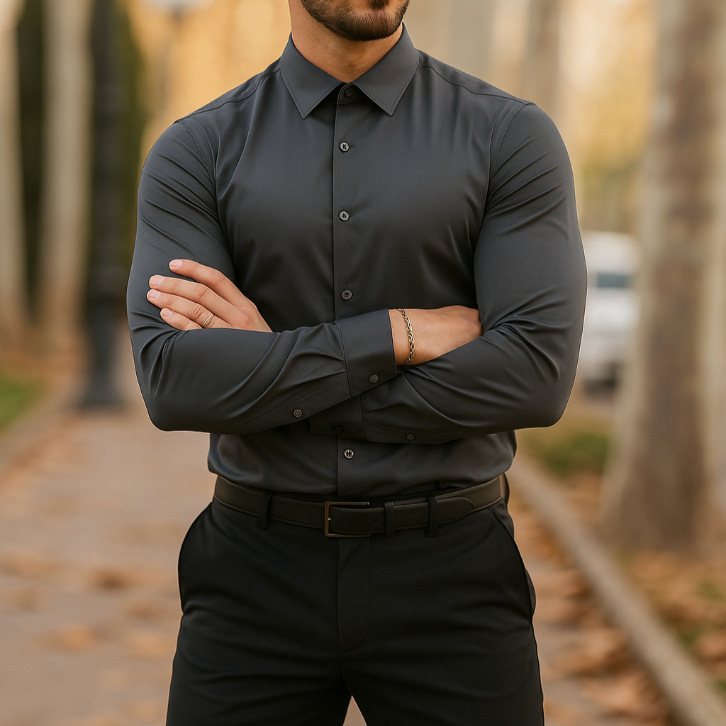 La Finezza Men's Dress Shirt – Wrinkle-Free Slim Stretch Fit