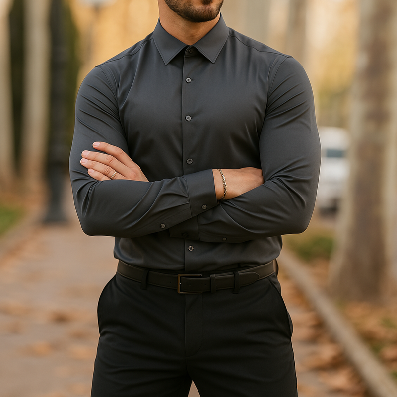La Finezza Men's Dress Shirt – Wrinkle-Free Slim Stretch Fit
