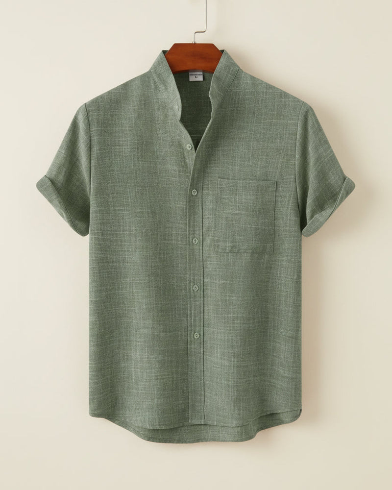 Mandarin Shirt Refined Escape