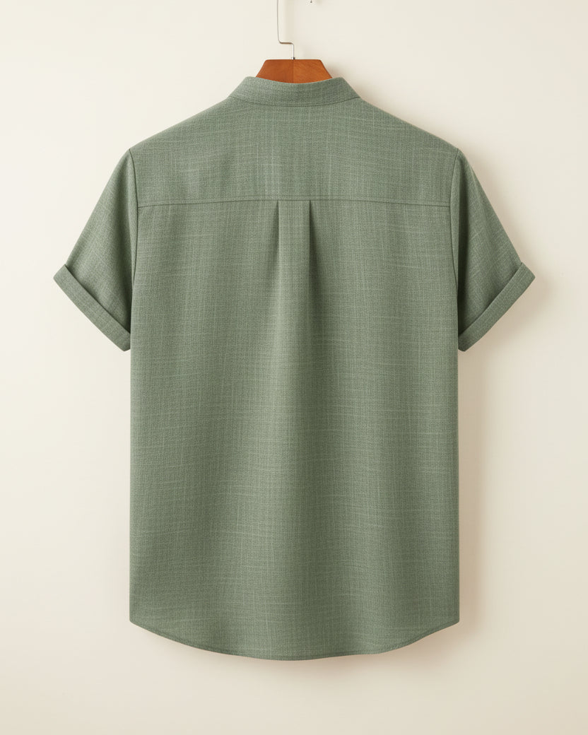 Mandarin Shirt Refined Escape