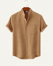 Mandarin Shirt Refined Escape