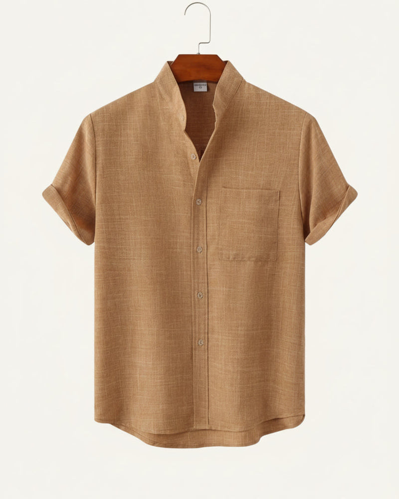 Mandarin Shirt Refined Escape