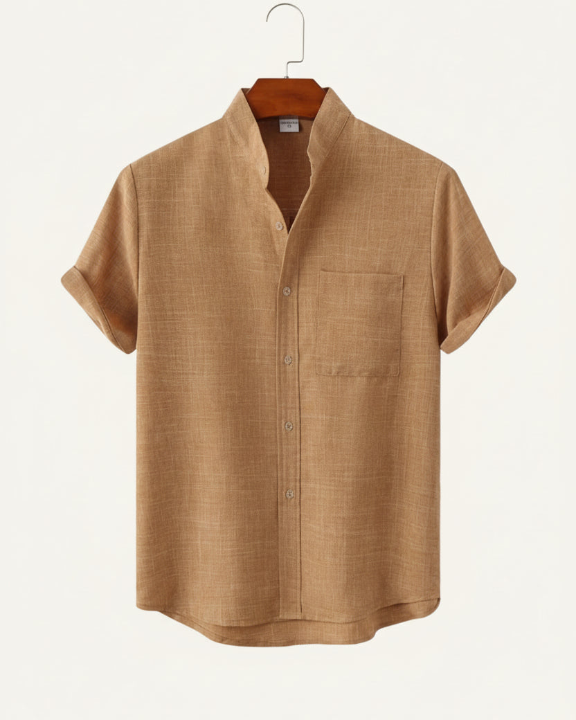Mandarin Shirt Refined Escape