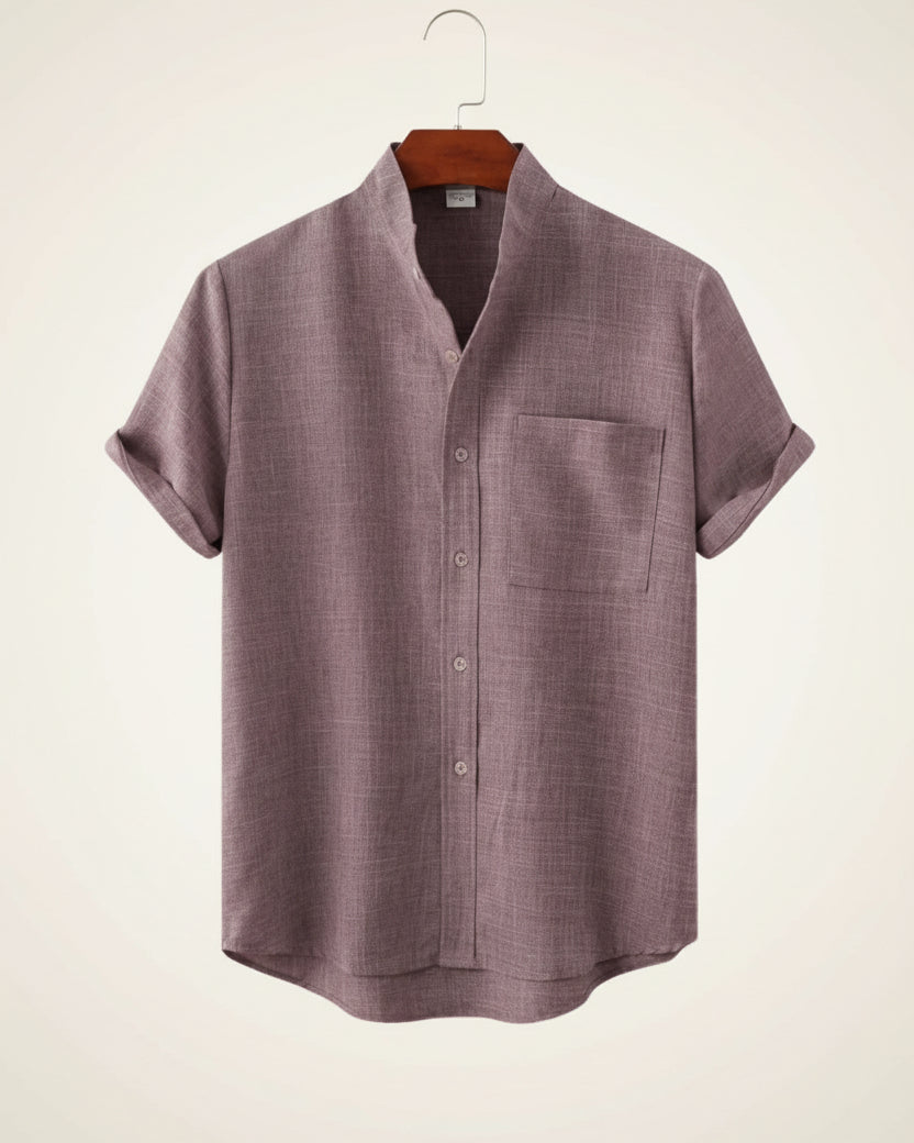 Mandarin Shirt Refined Escape