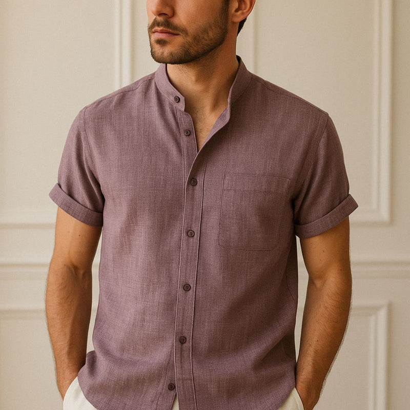 Mandarin Shirt Refined Escape