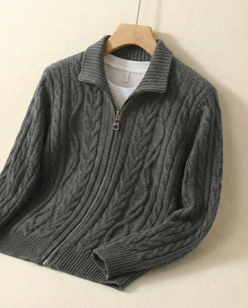 Men's High Collar Half-Zip Sweater Fontaine