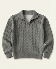 Men's High Collar Half-Zip Sweater Fontaine