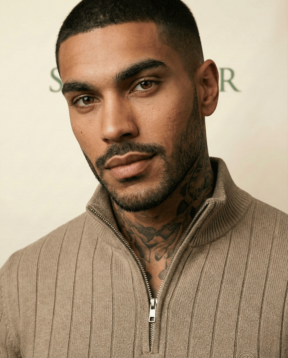 Quarter-Zip Sweater Ribbed Heritage