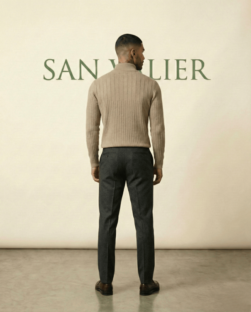 Quarter-Zip Sweater Ribbed Heritage