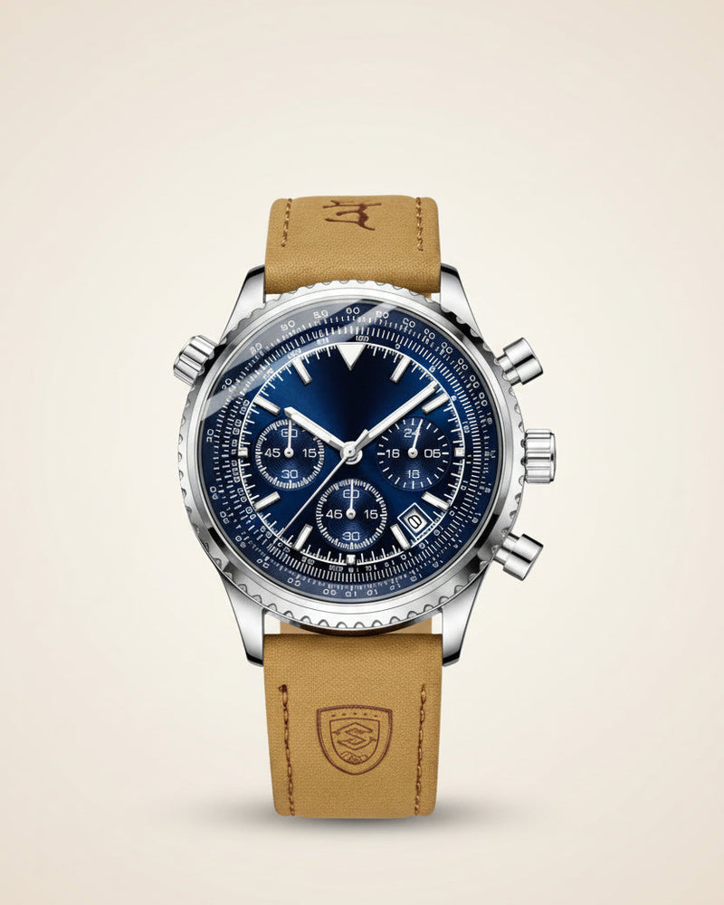 Men's Chronograph Leather Watch - Bellatour