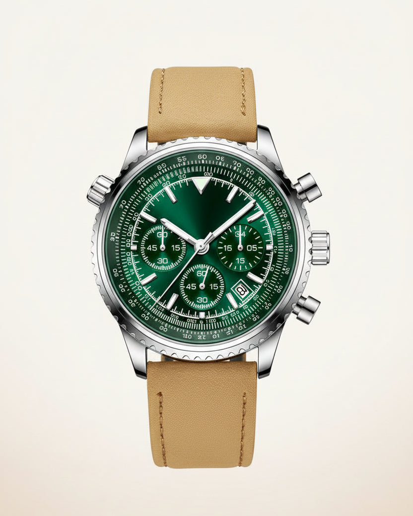 Men's Chronograph Leather Watch - Bellatour