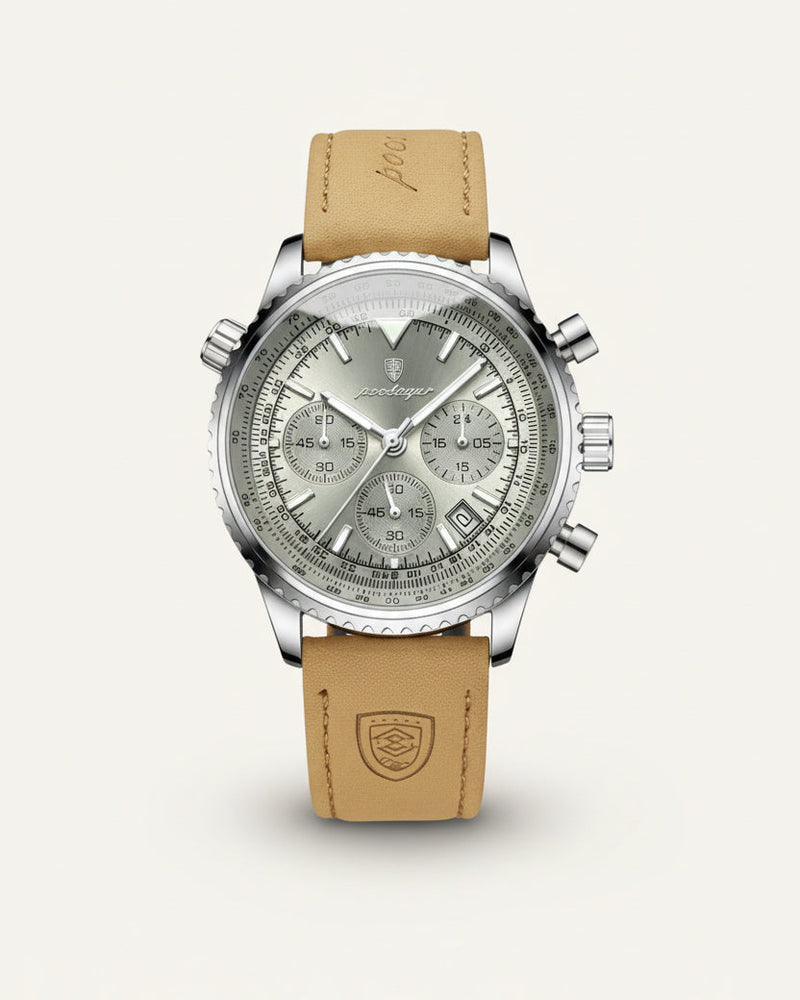Men's Chronograph Leather Watch - Bellatour