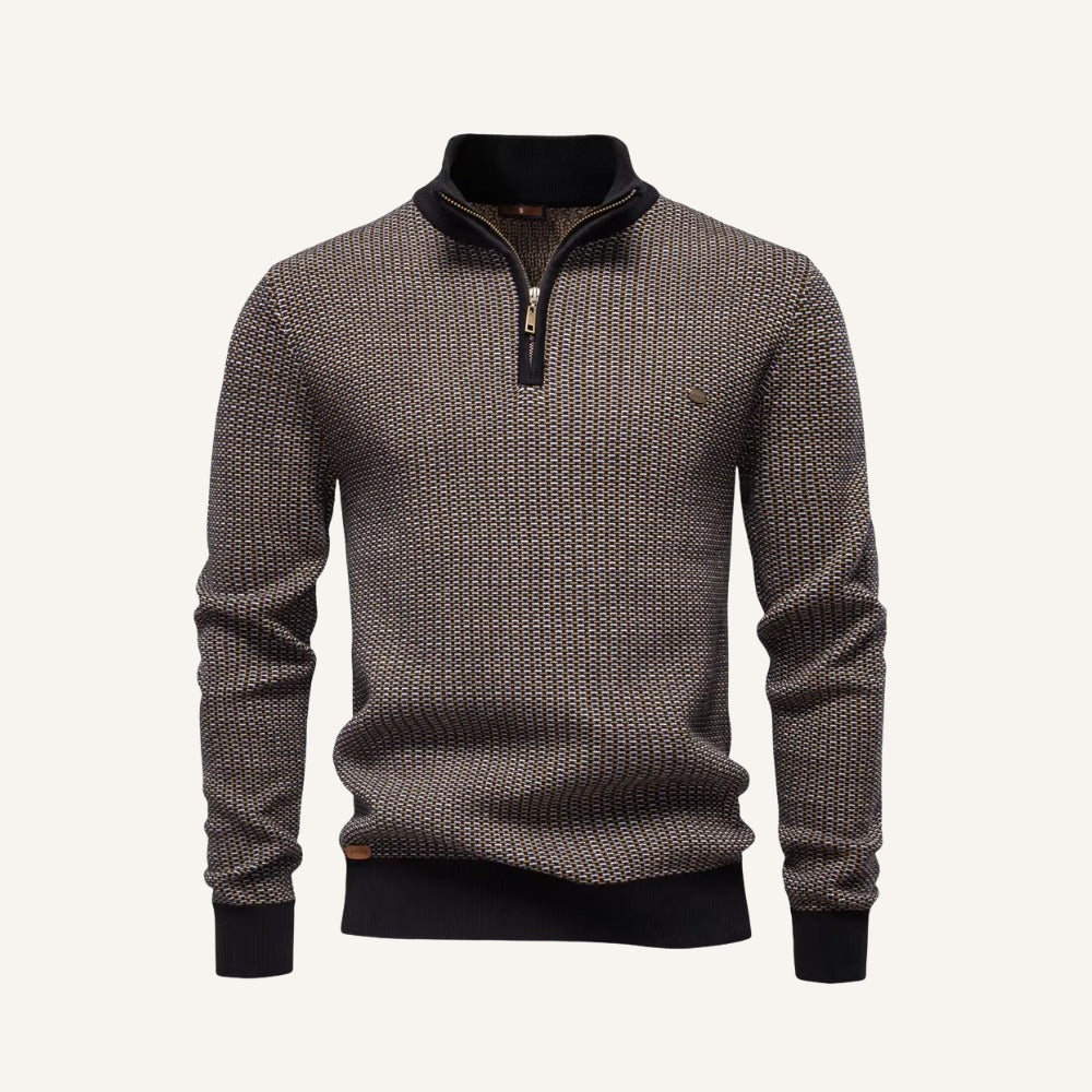 Quarter-Zip Sweater Heritage Weave