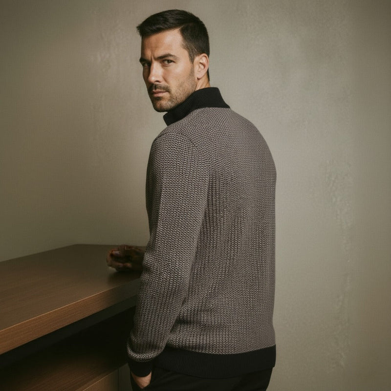 Quarter-Zip Sweater Heritage Weave