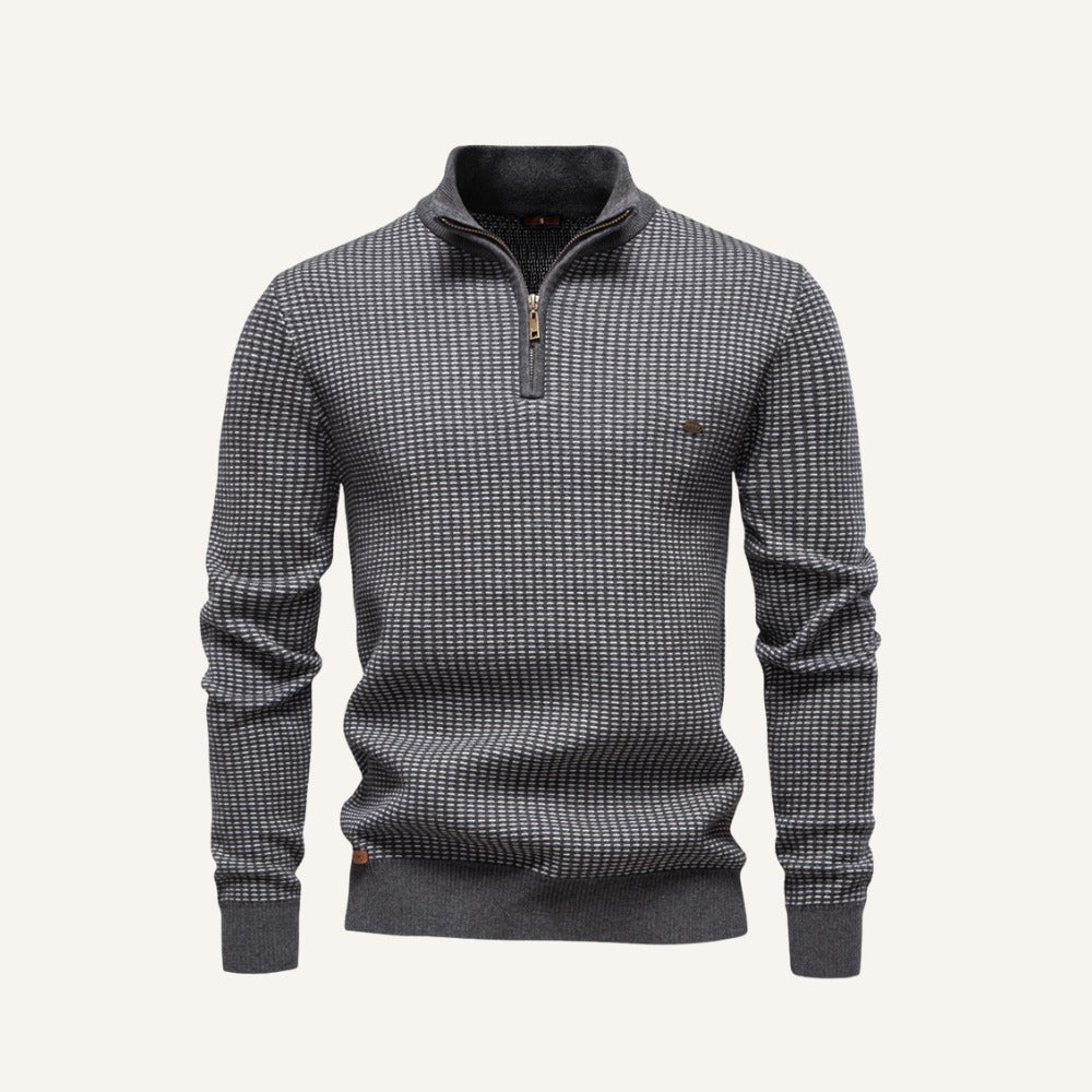 Quarter-Zip Sweater Heritage Weave
